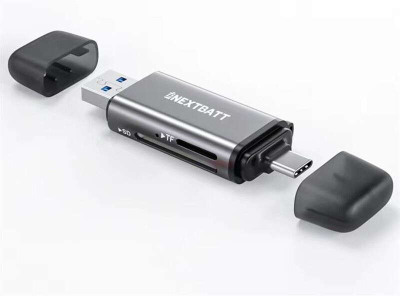 NEXTBATT SD/TF minnekortleser USB-A og USB-C