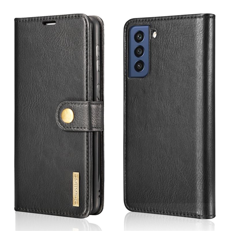 DG.MING Samsung Galaxy S21 FE Lommeboketui med avtakbart deksel, Black