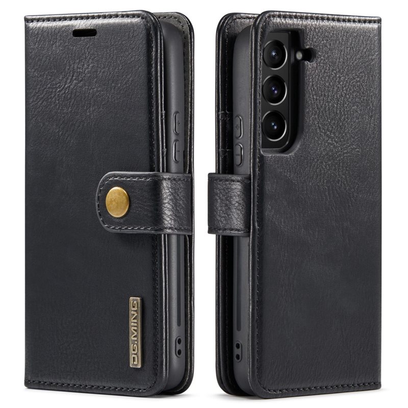 DG.MING Samsung Galaxy S22 Lommeboketui med avtakbart deksel, Black