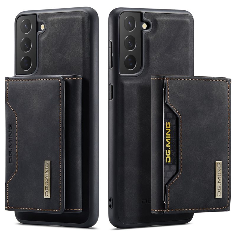 DG.MING Samsung Galaxy S22 Plus Deksel med avtakbar lommebok, Svart