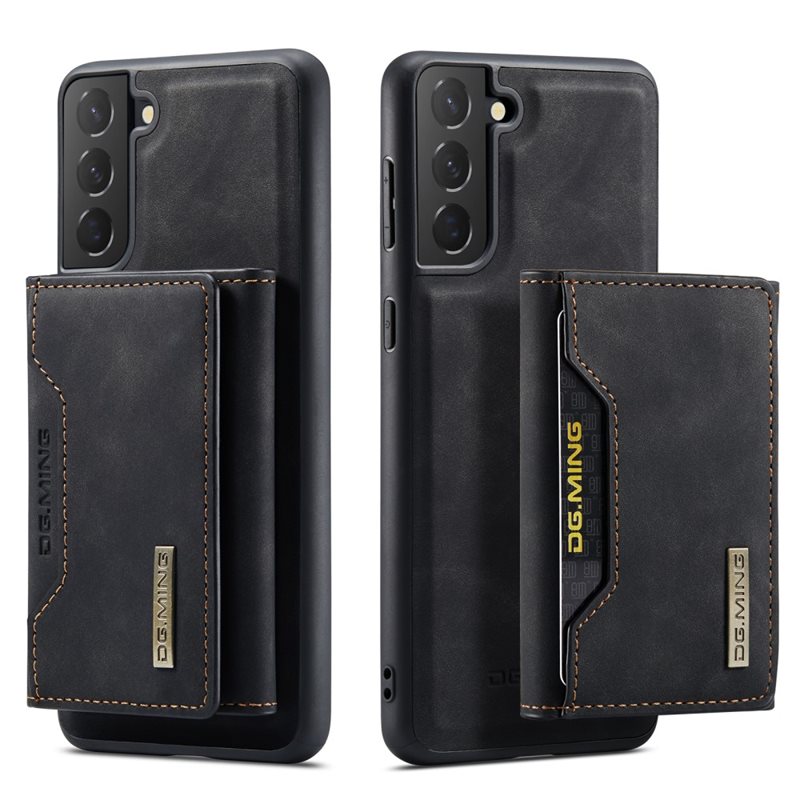 DG.MING Samsung Galaxy S22 Deksel med avtakbar lommebok, Svart