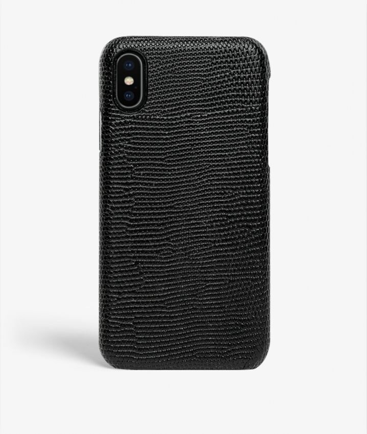 The Case Factory iPhone Xs Max Deksel Lizard Black