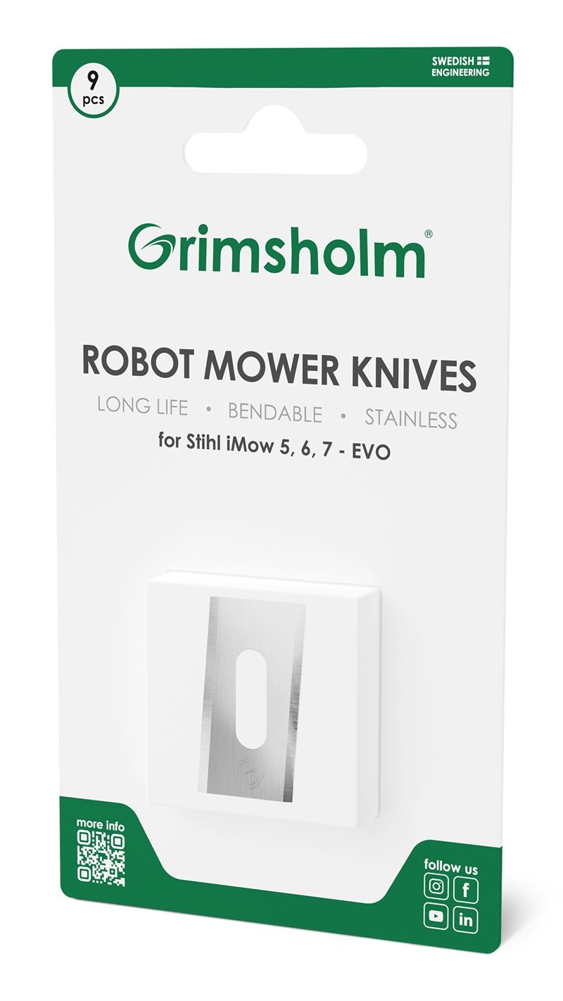 Grimsholm 9-pack robotgressklipperkniver for Stihl iMow 5 EVO
