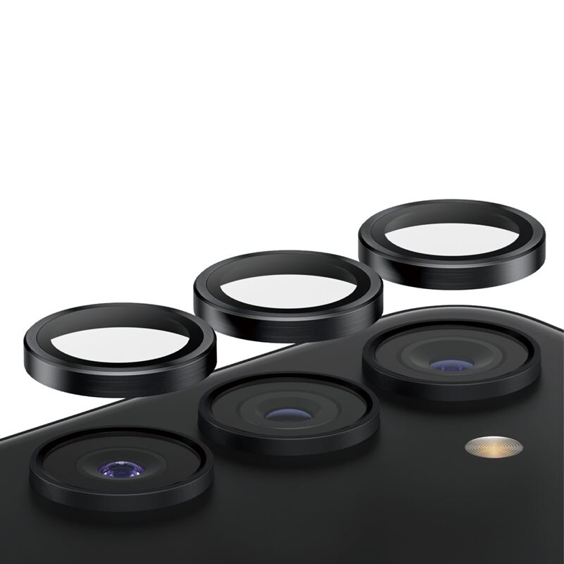 PanzerGlass Samsung Galaxy S24 Hoops linsebeskyttelse med aluminiumsramme, Svart