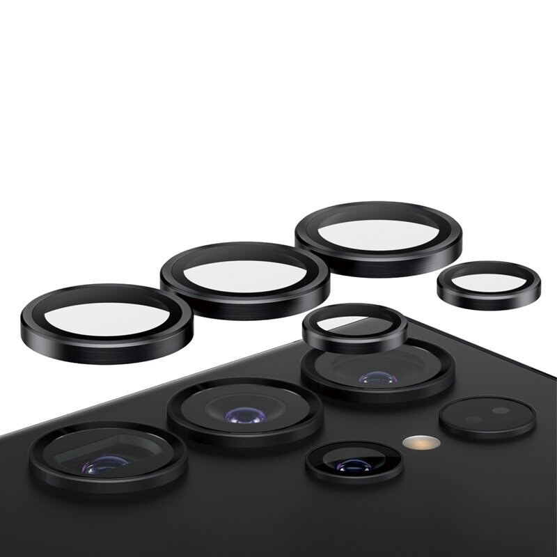 PanzerGlass Samsung Galaxy S24 Ultra Hoops linsebeskyttelse med aluminiumsramme, Svart