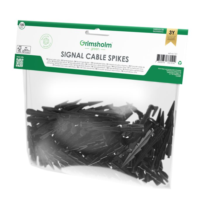 Grimsholm 100-pack Signalkabelspiker for installasjon av robotgressklipper