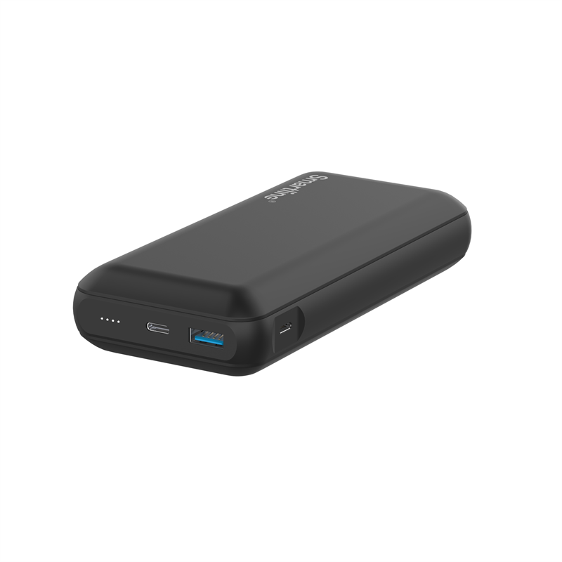 Smartline Powerbank 20000 mAh USB-A + USB-C PD, Svart