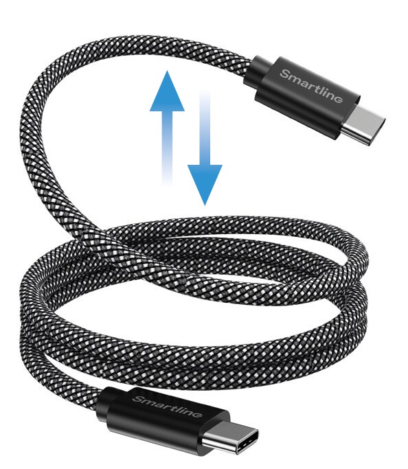 Smartline Magnetisk USB-C ladekabel 1m, Svart
