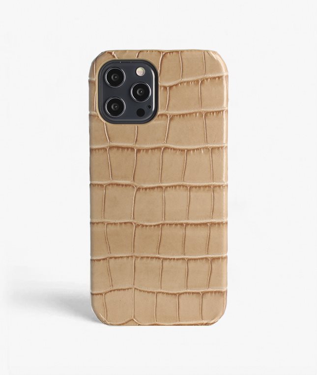 The Case Factory iPhone 12 Pro Max Deksel Croco Sand