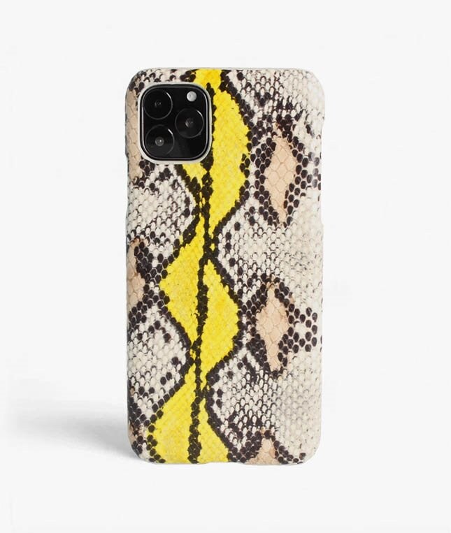 The Case Factory iPhone 11 Pro Max Deksel Snake Yellow/Beige