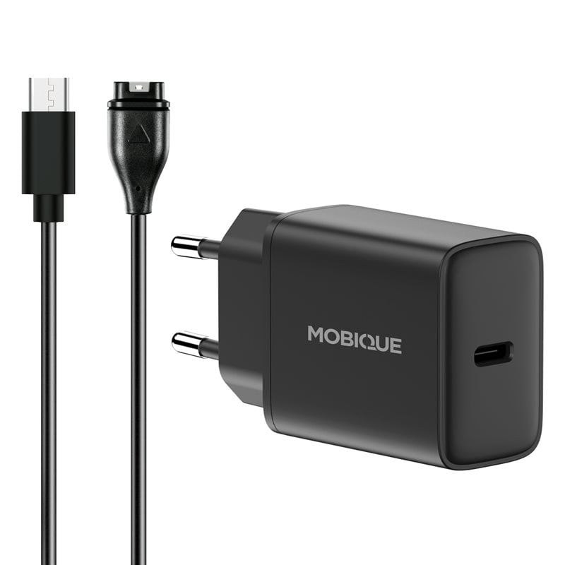 Garmin Approach S70 47mm Lader - kabel & vegglader 20W, Svart