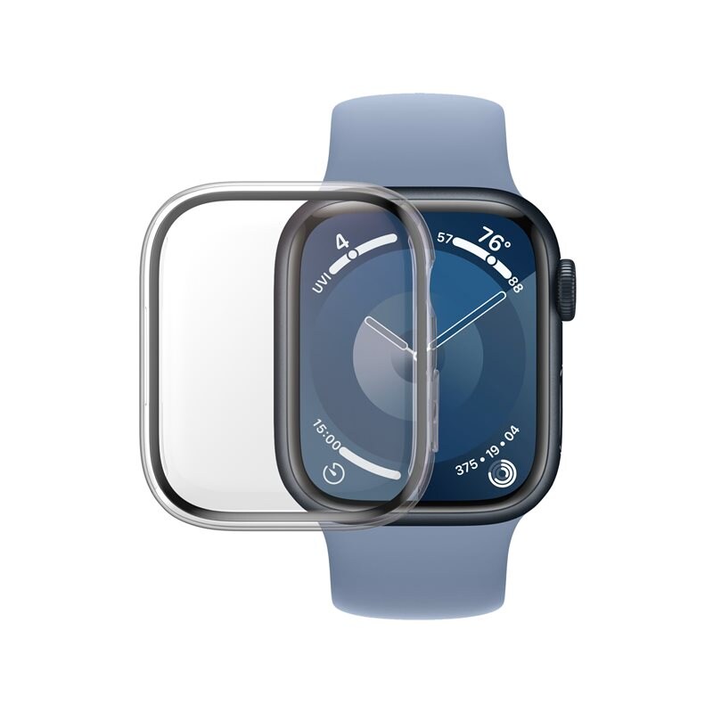 PanzerGlass Apple Watch Series 8 41mm Heldekkende deksel med skjermbeskytter D3O, Gjennomsiktig