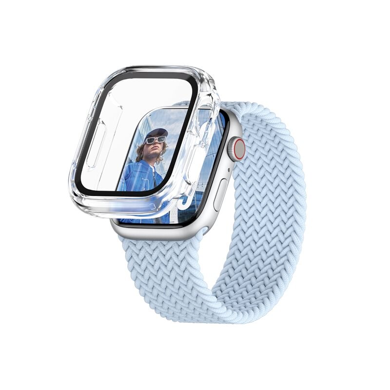 PanzerGlass Apple Watch Series 10 42mm Slankt heldekkende deksel med skjermbeskytter, gjennomsiktig
