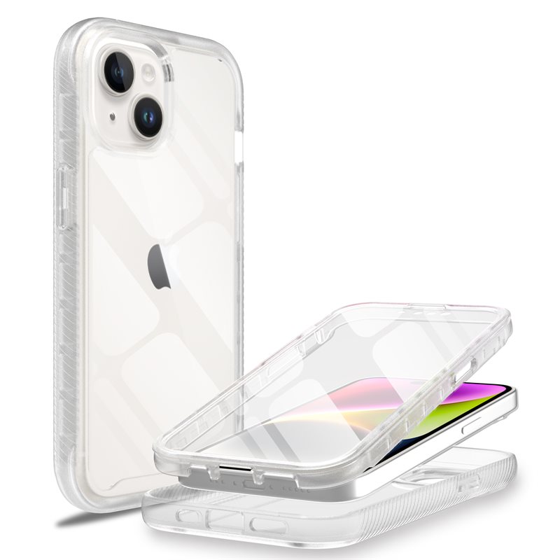 Mobique iPhone 15 Plus Deksel Full Protection, Gjennomsiktig