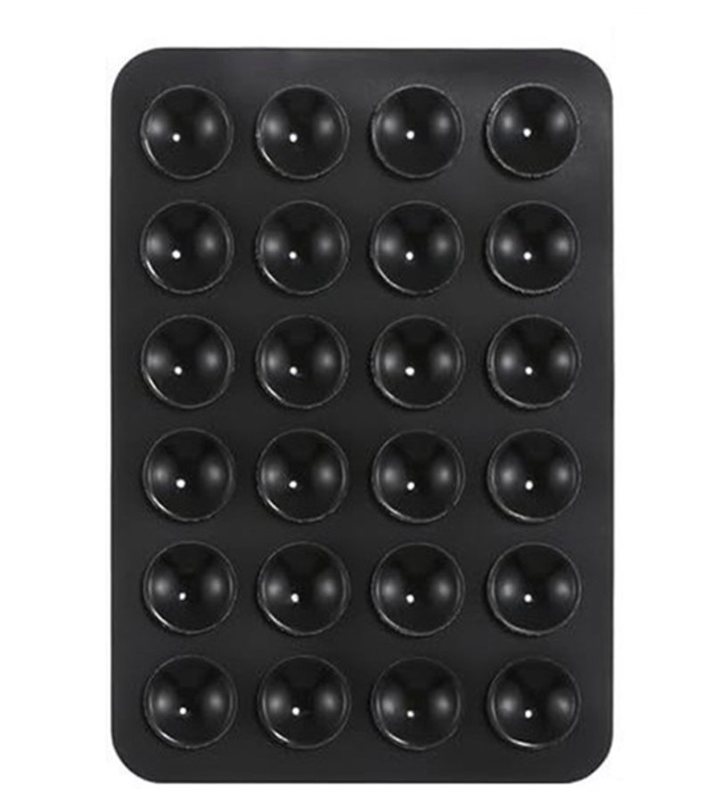 Sugekoppholder med tape for mobil, Svart