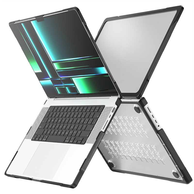 Apple MacBook Pro 14 2023 Støtsikkert Hybrid-deksel, Gjennomsiktig