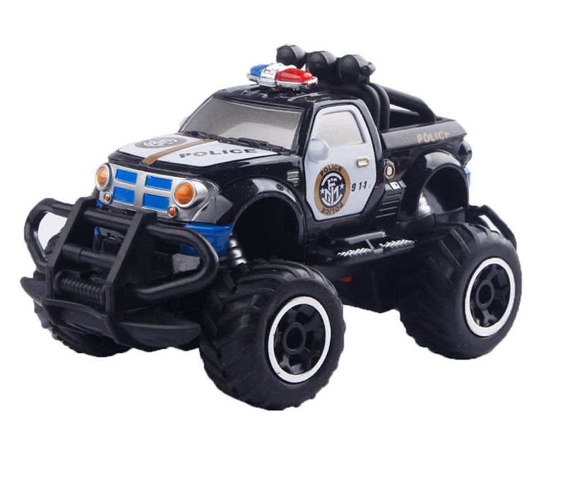 G4P 1:43 Mini Politibil Radiostyrt Truck