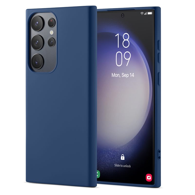 Mobique Samsung Galaxy S23 Ultra Deksel, Mørke blå