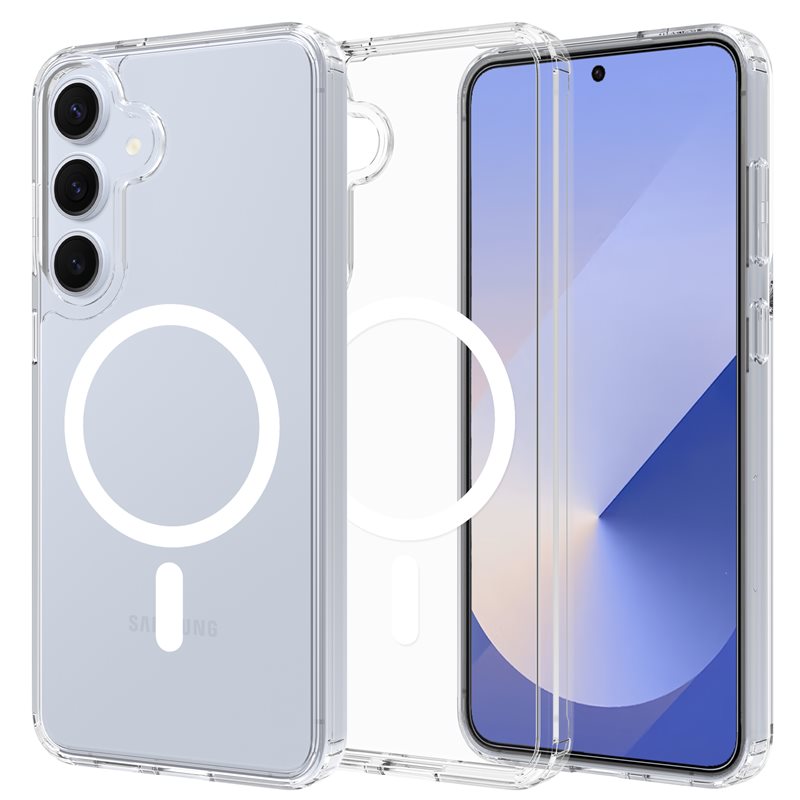 Mobique Samsung Galaxy S25 Plus MagSafe Hybrid-deksel, Gjennomsiktig