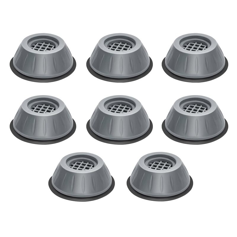 Vibrasjonsdempende føtter til vaskemaskin og tørketrommel (8-pack)