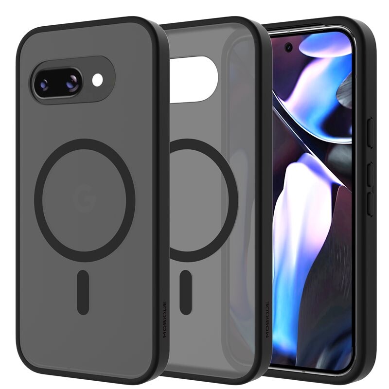Mobique Google Pixel 9a Hybrid-deksel Magnetisk, Frosted Black