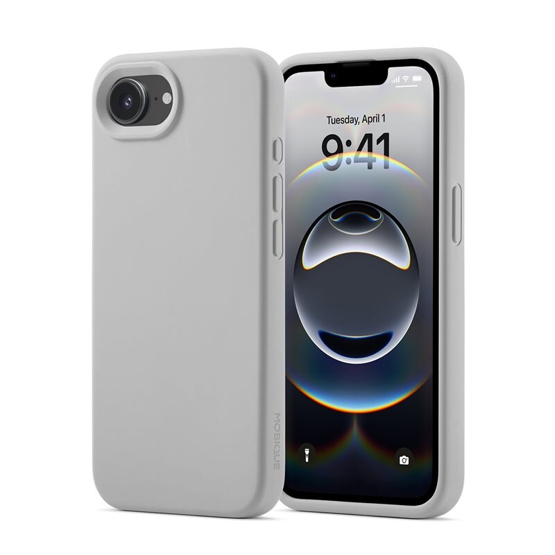 Mobique iPhone 16e Magnetisk silikon-deksel , Grå