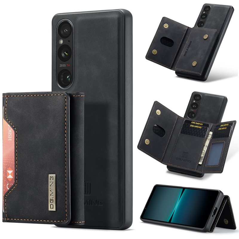 DG.MING Sony Xperia 1 VI Deksel med avtakbar lommebok, Svart
