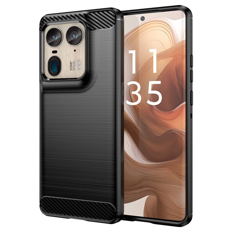 tectTech Motorola Edge 50 Ultra TPU-deksel Brushed, Svart