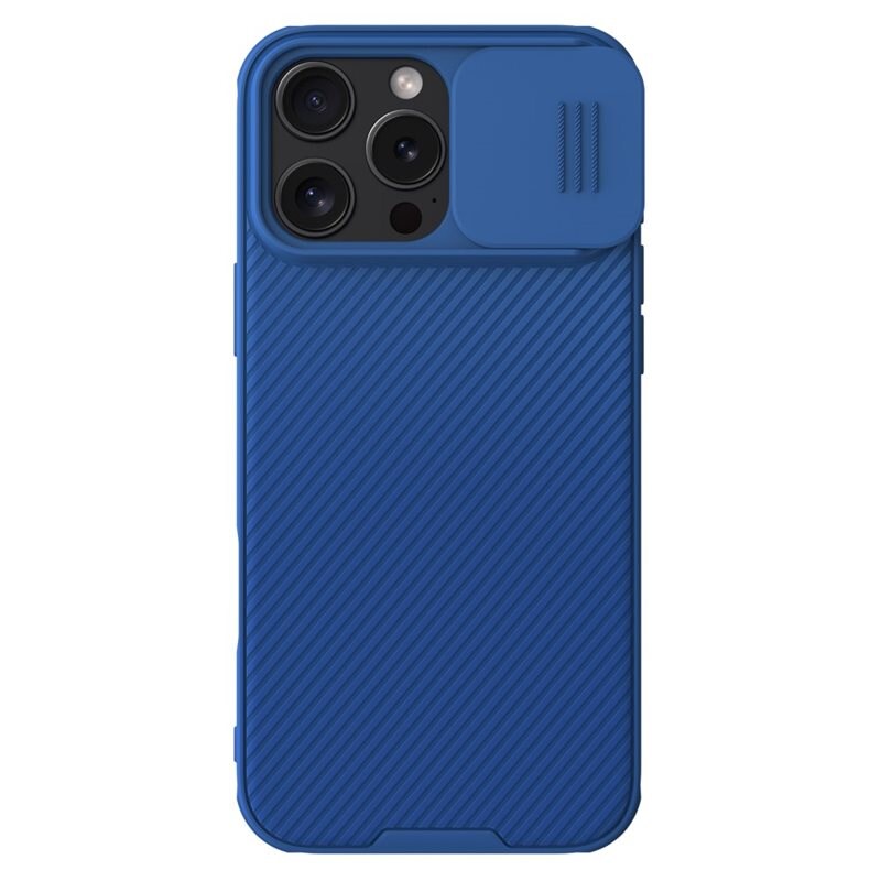 Nillkin iPhone 16 Pro Max Deksel med kameralinsebeskyttelse - CamShield, Blå