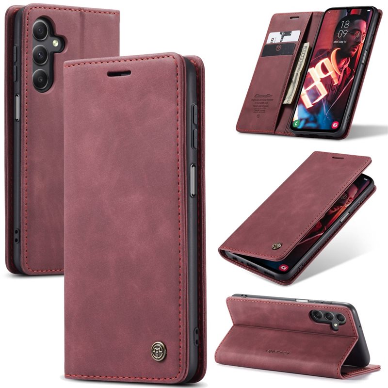 CaseMe Samsung Galaxy A16 Slankt lommeboketui, Rød