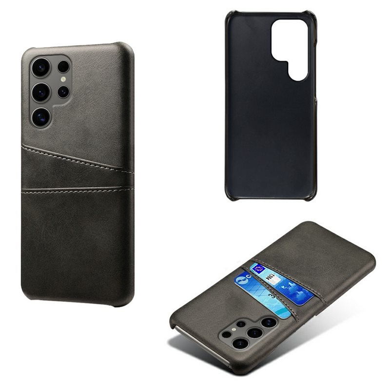 tectTech Samsung Galaxy S25 Ultra Stilig deksel med 2 kortlommer, Svart