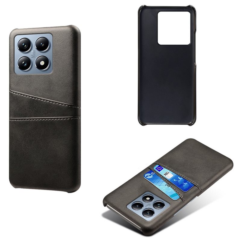 tectTech Xiaomi 14T Pro Stilig deksel med 2 kortlommer, Svart