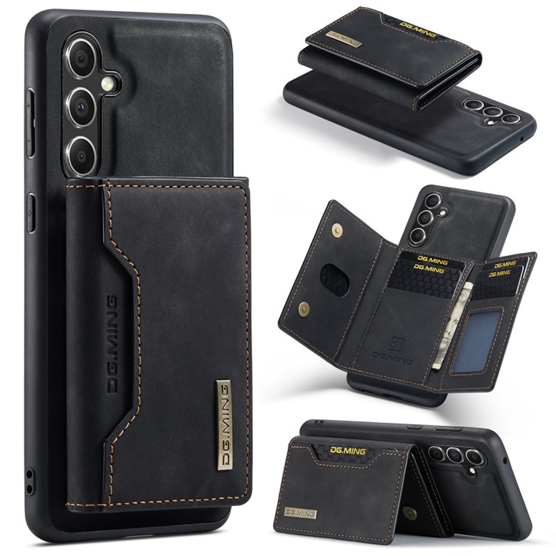 DG.MING Samsung Galaxy S25 Plus Deksel med avtakbar lommebok, Svart