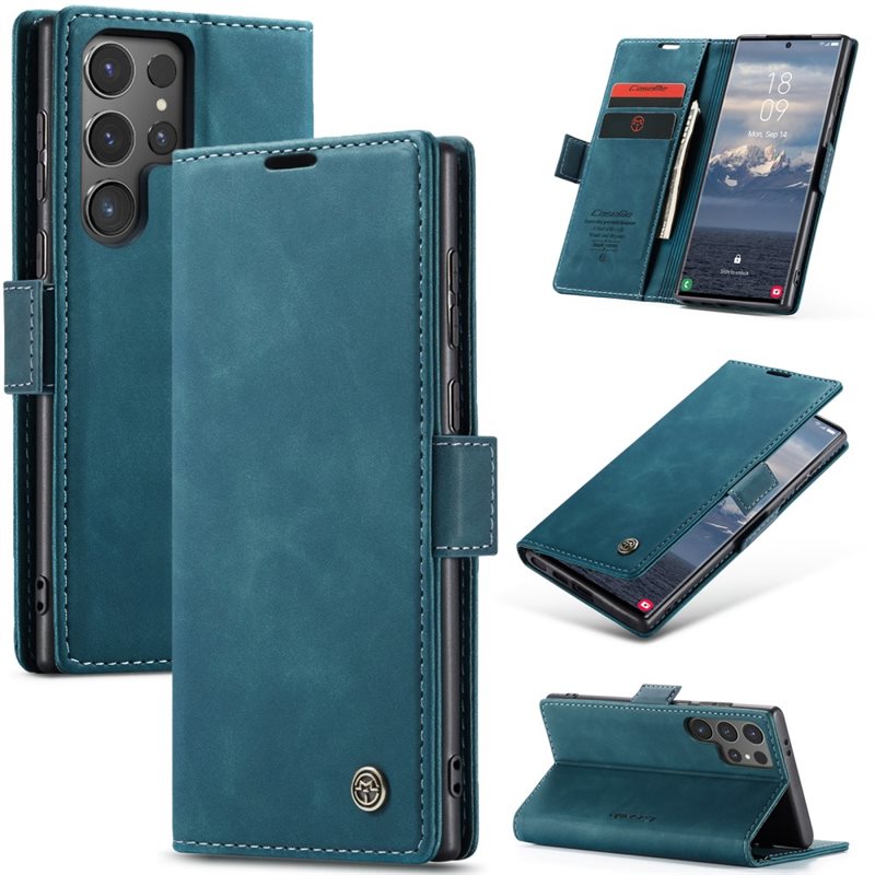 CaseMe Samsung Galaxy S25 Ultra Slankt lommeboketui, Blå