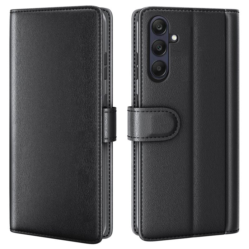 Samsung Galaxy A26 Lommeboketui i ekte skinn, Svart