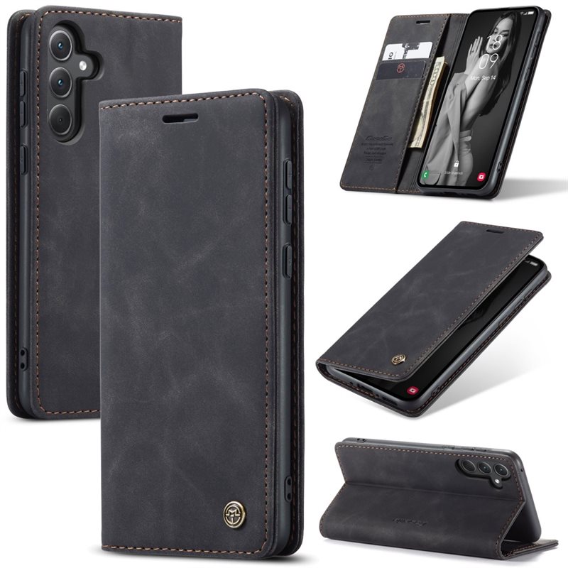 CaseMe Samsung Galaxy A56 Slankt lommeboketui, Svart