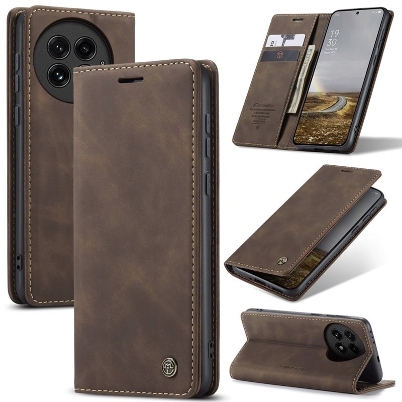 CaseMe OnePlus 13 Slankt lommeboketui, Brun