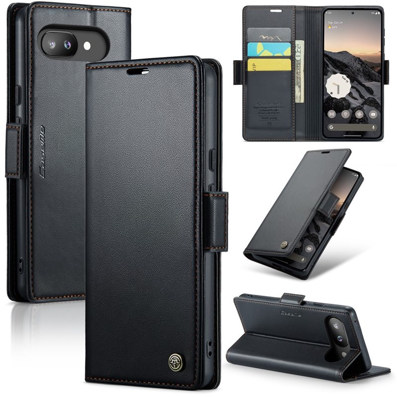 CaseMe Google Pixel 9a Slankt RFID-lommeboketui, Svart