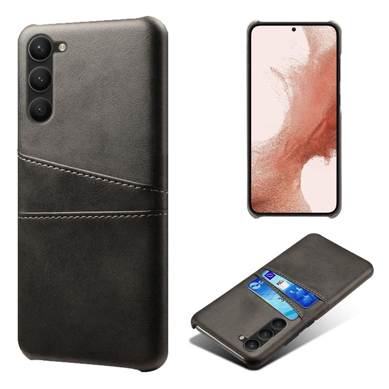 tectTech Samsung Galaxy S23 Stilig deksel med 2 kortlommer, Svart