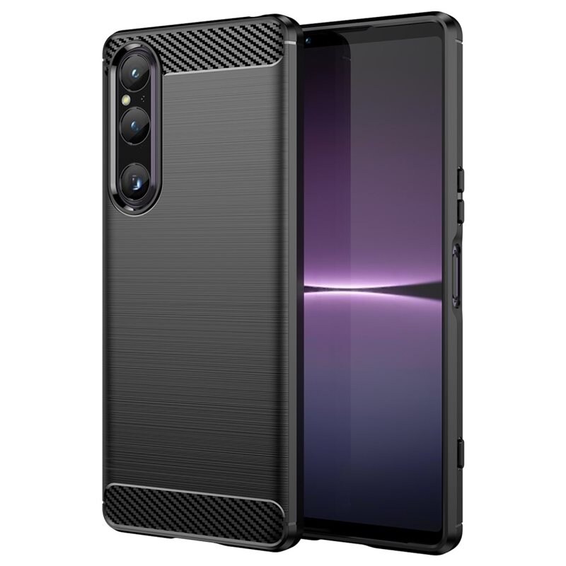 tectTech Sony Xperia 1 V TPU-deksel Brushed, Svart