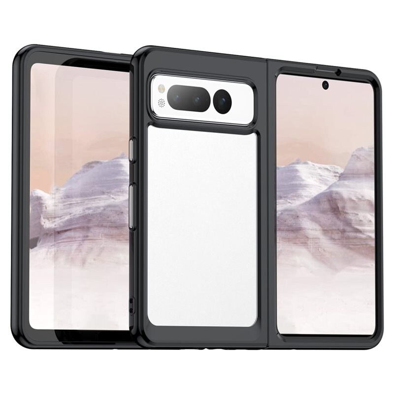 tectTech Google Pixel Fold Crystal Hybrid-deksel, Svart