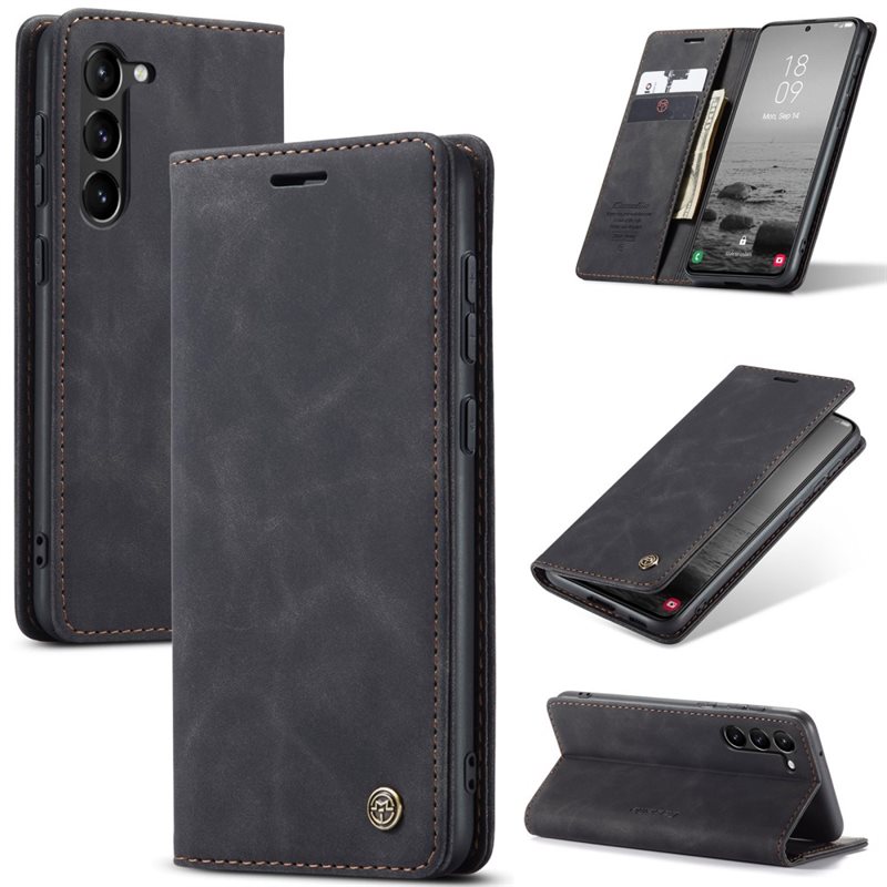CaseMe Samsung Galaxy S24 Slankt lommeboketui, Svart