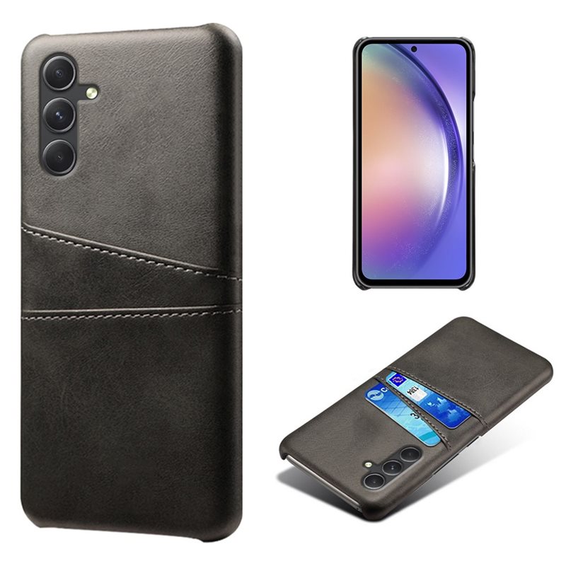 tectTech Samsung Galaxy A55 Stilig deksel med 2 kortlommer, Svart