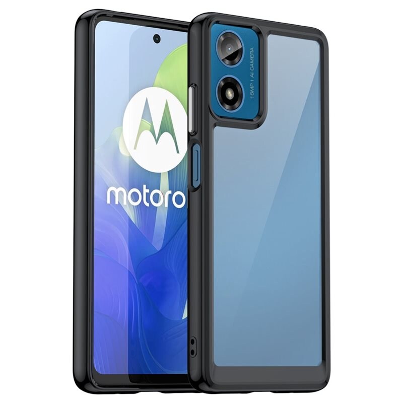 tectTech Motorola Moto G04 Crystal Hybrid-deksel, Svart