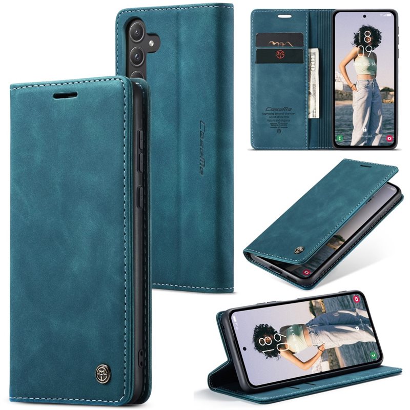 CaseMe Samsung Galaxy A55 Slankt lommeboketui, Blå