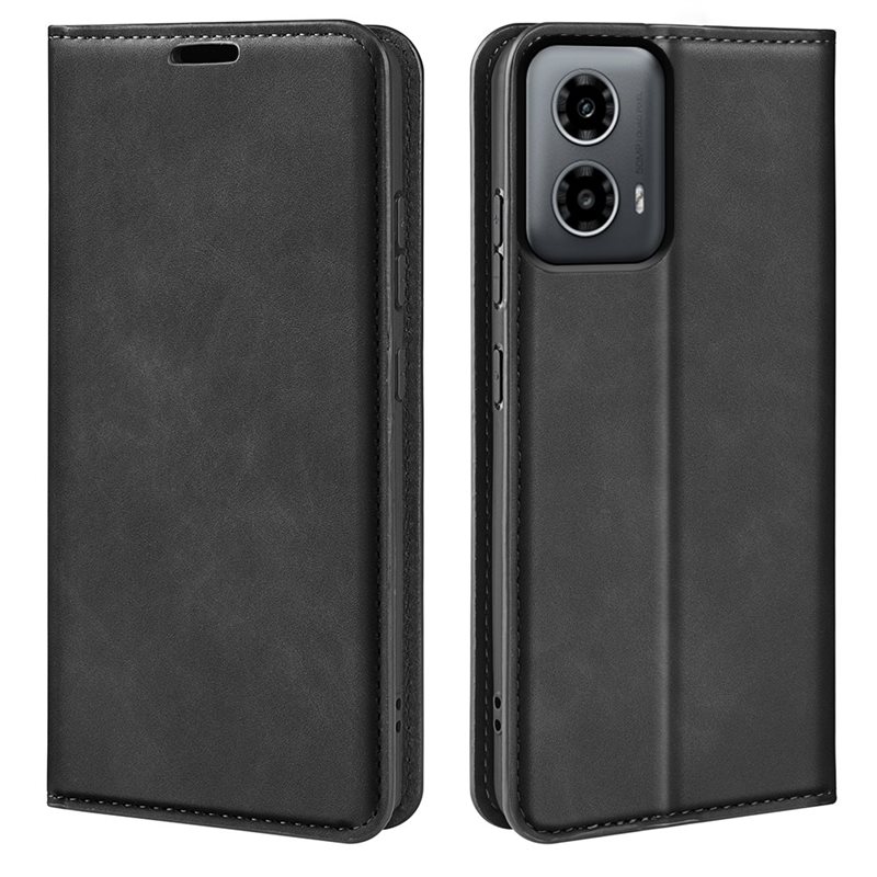 Motorola Moto G34 Slankt etui med kortlomme, Svart