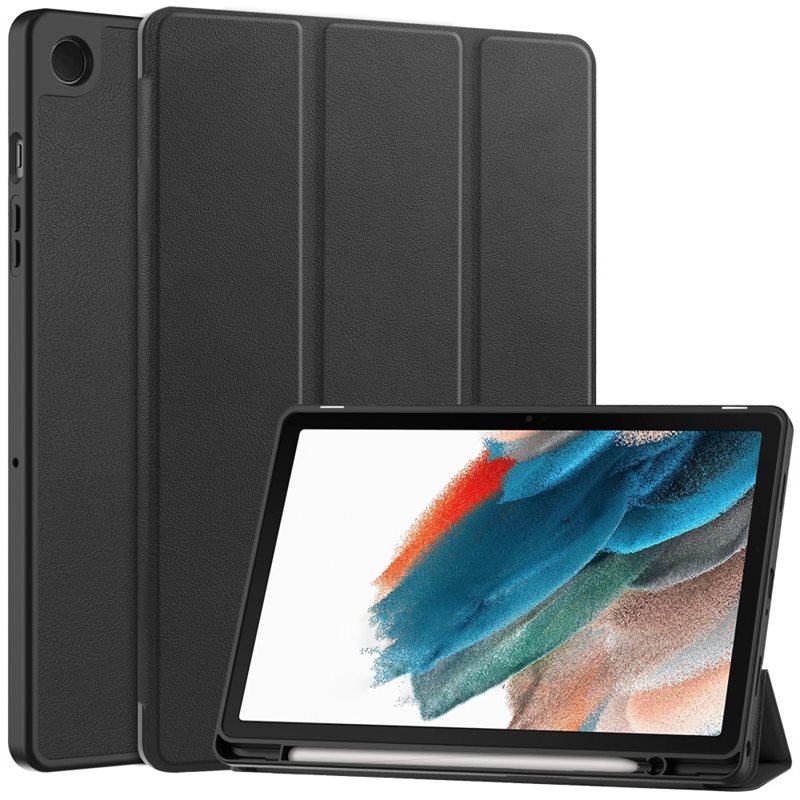 Samsung Galaxy Tab A9 Plus Tri-fold etui med pennholder, Svart