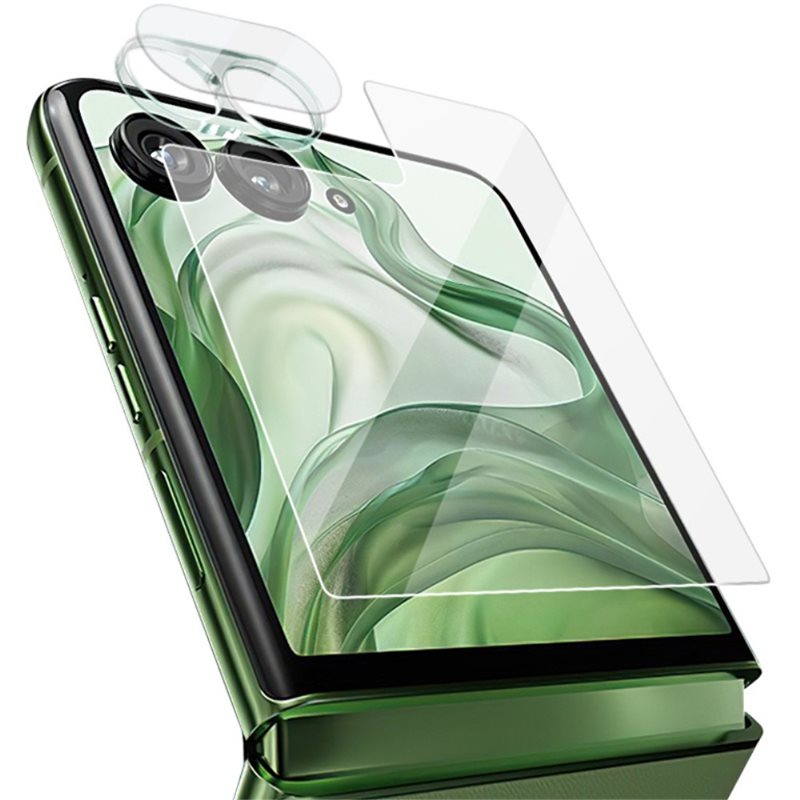 Imak Motorola Razr 50 Ultra Skjermbeskytter for ytterskjerm og linsebeskytter i herdet glass Gjennomsiktig