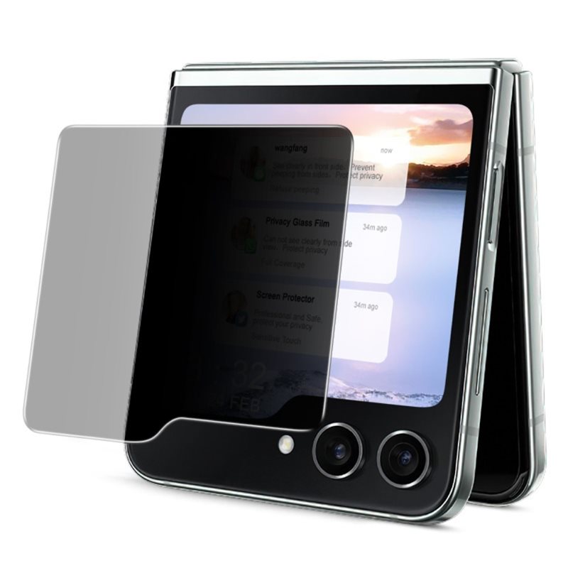 Imak Samsung Galaxy Z Flip 5 Anti-Spy ytre skjermbeskytter i glass