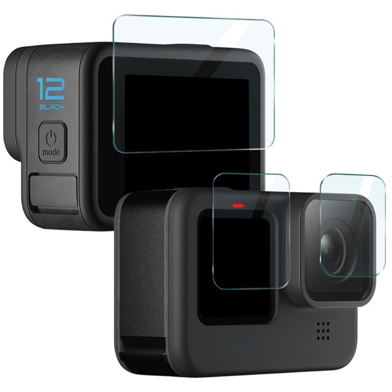 Imak GoPro HERO12 Black Heltdekkende Skjermbeskytter + Linseskjerm i Glass
